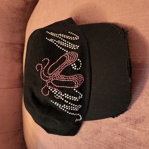 NWT BLACK DANCE MOM BLING CAP